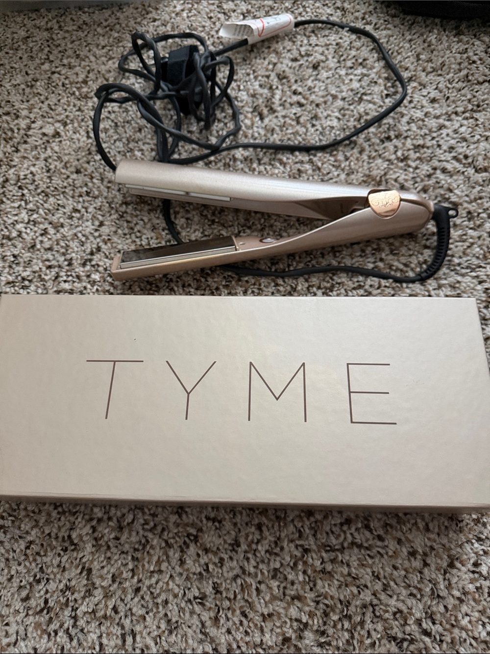 TYME Hair Curler in Rose Gold and Gold Accents